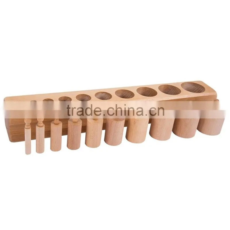 Wooden montessori sensory educational materials for cylinder block 1
