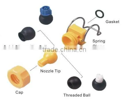 Adjustable ball clip eyelet nozzle,single clamp water spray nozzle