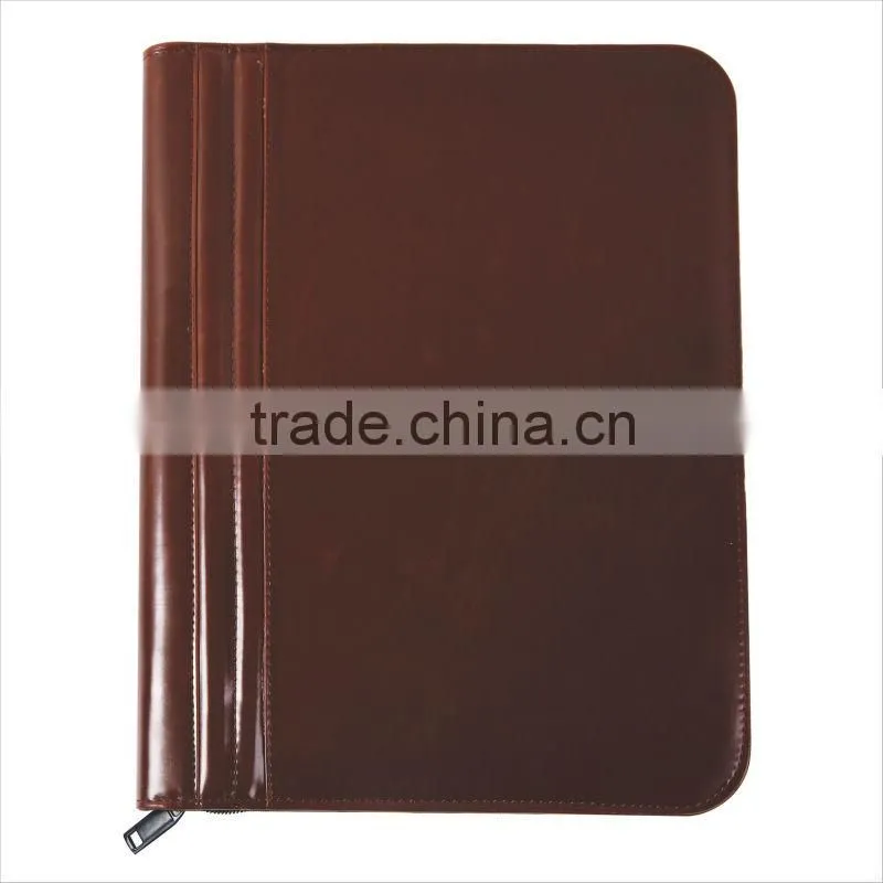 Good Quality 32*25.5cm Zipper Leather Agenda/Note Book.