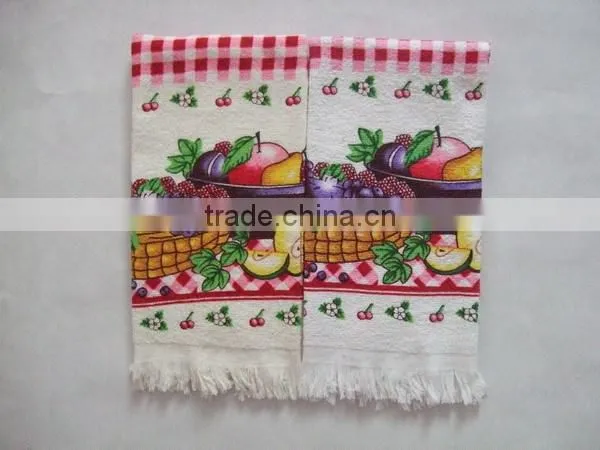 pigment printing cotton kitchen towel home textile cooling towel wholesale alibaba free sample