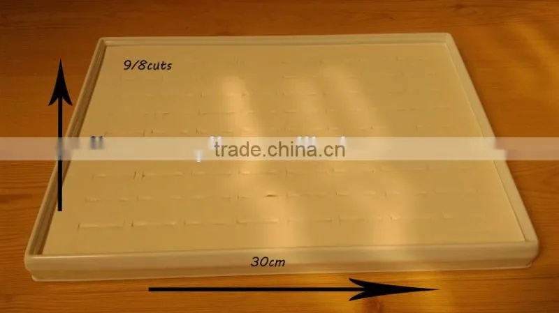 Customize white plastic jewelry trays for rings pendants bracelets