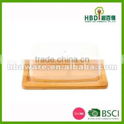 Hot selling bamboo cheese board with plastic dome