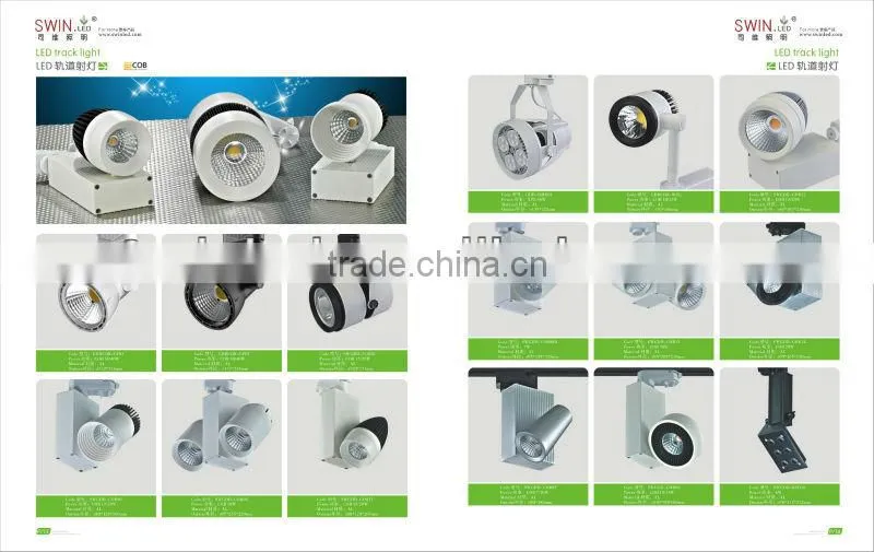 Led suspended cob track lighting ceiling 30/50W Led COB track light 3 phase
