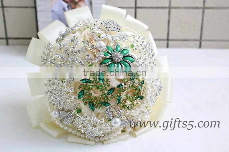 Elegant crystal wedding Bridal bouquet