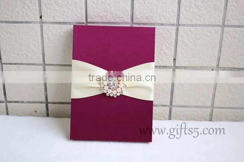 Gorgeous Burgundy wedding invitation boxes