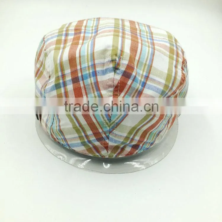 Fashion check cotton ivy cap manufacturing