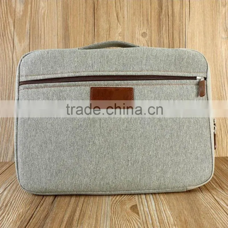 Canvas tablet docoument tote fabric briefcases for men