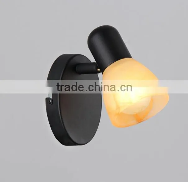 2015 hot sales Traditional spot light with amber glass /cloud white glass and sation Nicekel