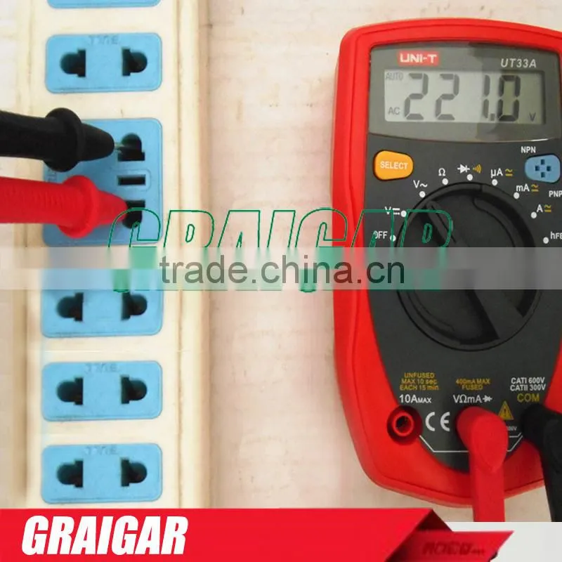 Digital Multimeters Palm Size UNI-T ut33a Auto Range Diode & Data Hold Super Mini pocket multimeter Measure Temperature