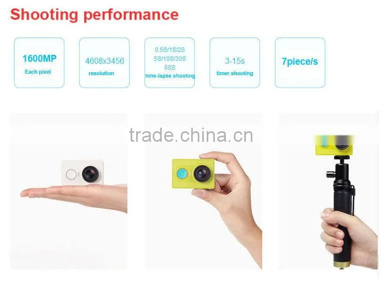 In stock Xiaomi Yi Action Sport Camera Xiaoyi Action Camera 16MP Ambarella Chip