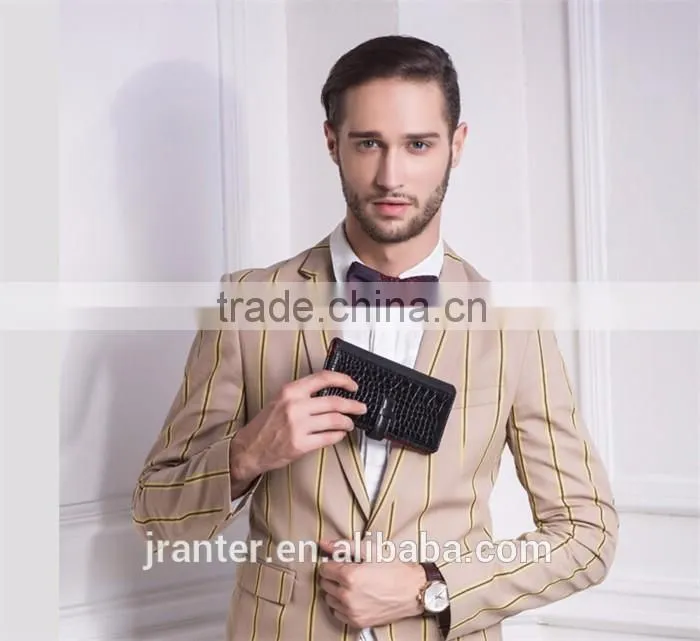 Luxury high-end fashion men wallet genuine crocodile leather mens long wallet