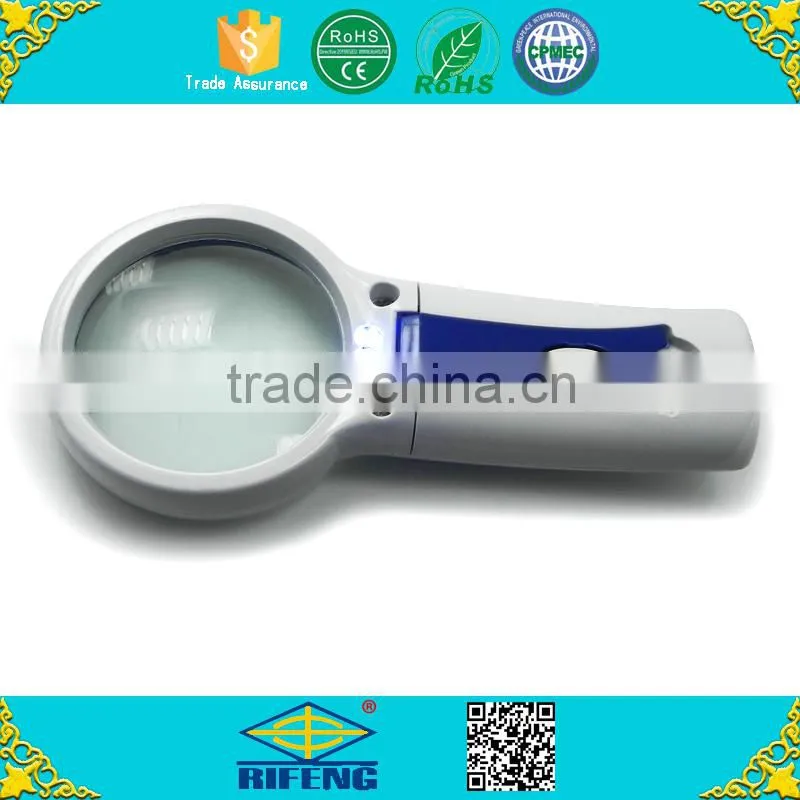 Portable optical instrumeng;with led light and carriage;Supported magnifying glass