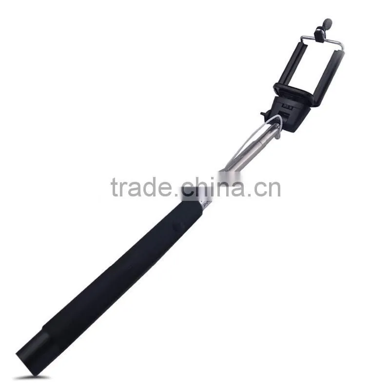 manufacturer price colorful selfie stick with cable for travel Mini Wired handheld monopod cable take pole selfie stick Z07-5S