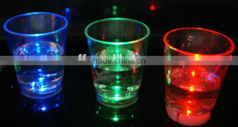 led flashing Multi color shot glass