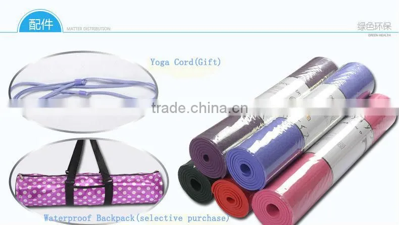 Custom OEM Manufacturer For Professional Embossed Printing Logo Eco Yoga Mat/Anti-slip Rubber TPE Yoga Mat