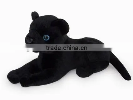 factory wholesale realistic lying black panther plush toys stuffed plush jungle animal toy black panther plush black panther toy
