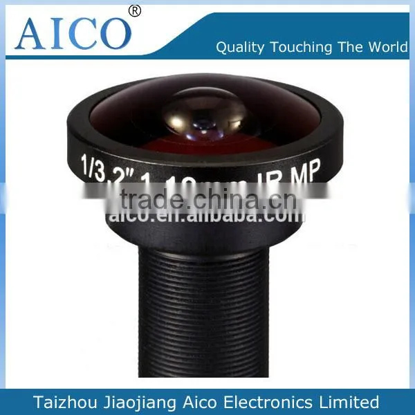cn aico hot sale fixed iris 1.37mm 1/2.5 inch f2.0 m12 fisheye 360 degree camera lens