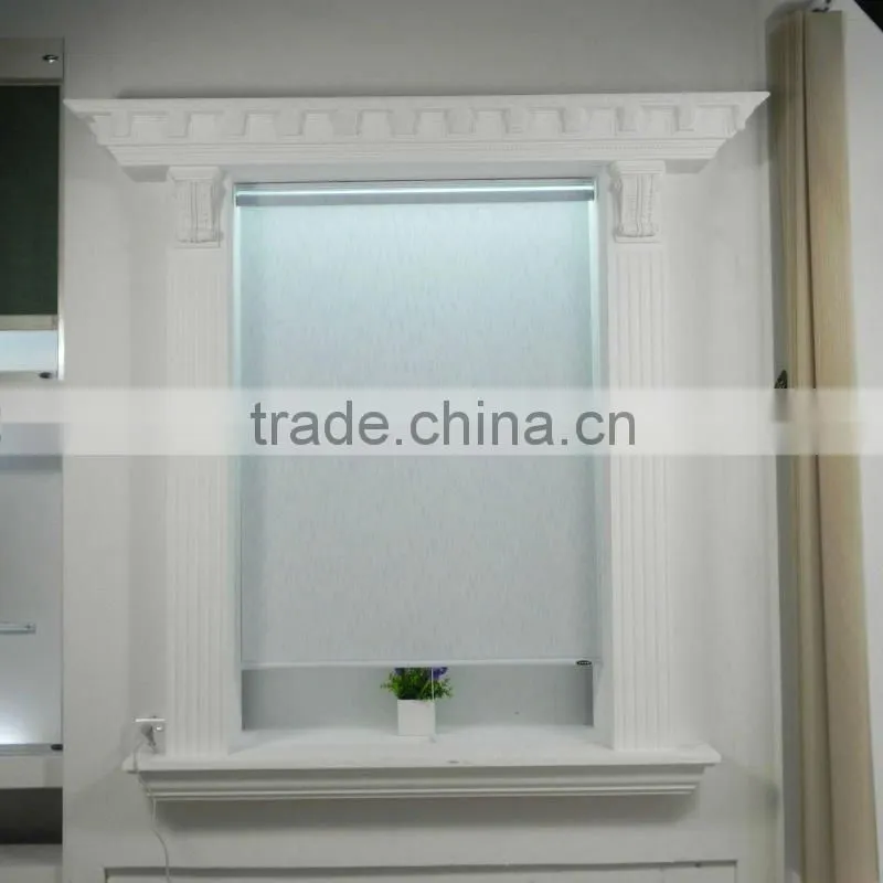 white blackout roller blind
