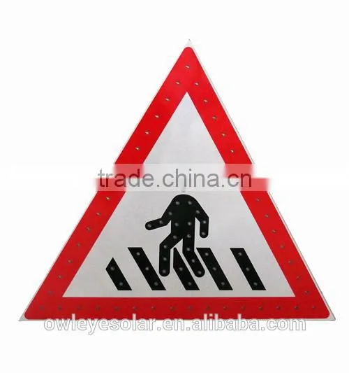 solar road work ahead signage, automatically lighting traffic signs for road construction