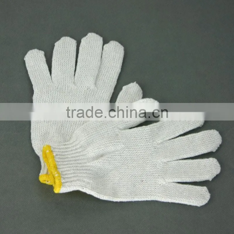 white color cotton glove safety cotton working gloves knitted cotton gloves
