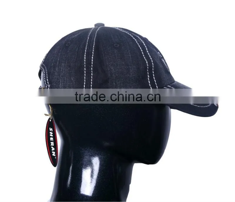 Factory direct sale low price individuality thick denim peaked cap for outdoor