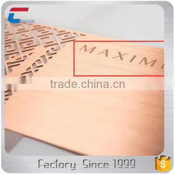 Engraved Gold Plated Stainless Steel Metal Business Cards