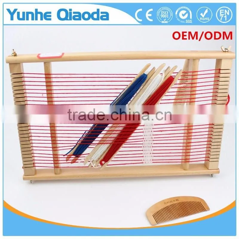Kids educational Wooden traditional toy DIY weaving loom