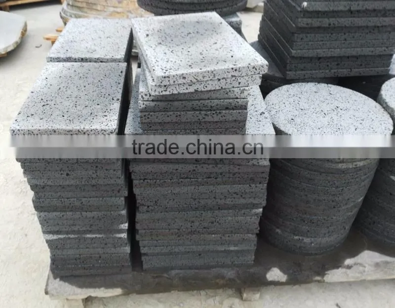 Lava stone cooking stone grey basalt stone