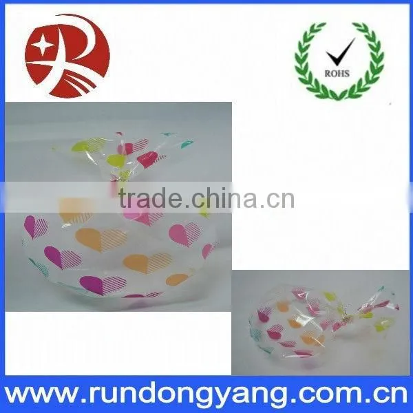 Custom transparent plastic candy packaging bag