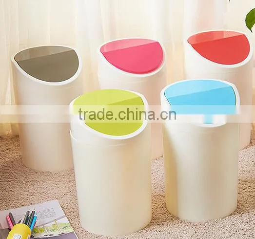 Colorful Multifunction Colorful Living Room Kitchen Bathroom Plastic With Cover Trash Bin Garbage Bin