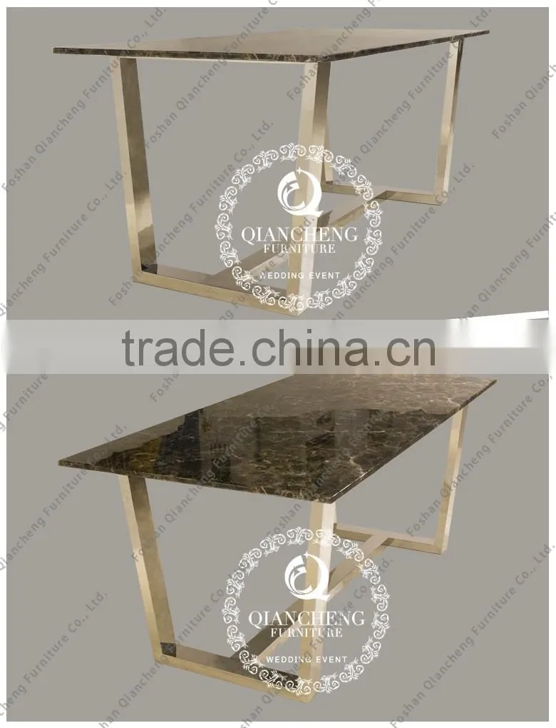 2017 stainless steel dining table designs foshan shunde furniture