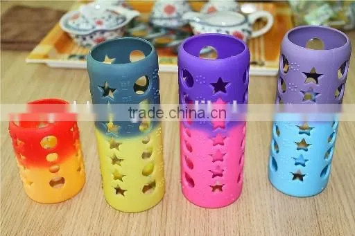 Heat-resistant rainbow silicone vacuum mug set