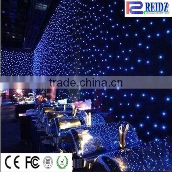 2015 new product good design black fireproof LED Star Curtain led light stage curtain for wedding decoration
