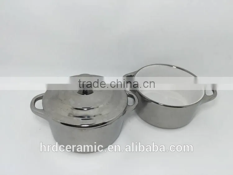 Stocked Stainless Steel Double Handle electric hot soup pot