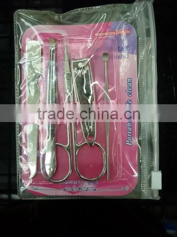 2016 cheapest Hot sale manicure set nail clipper &pedicure set with pvc bag
