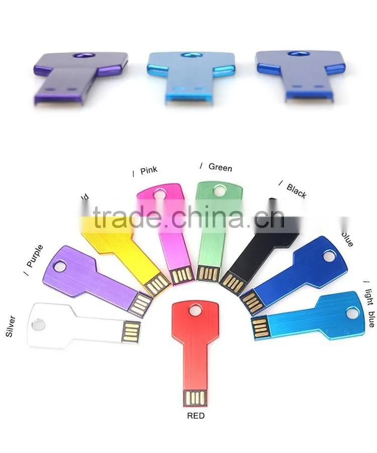 Colorful key shaped customized logo 4gb 8gb 16gb 32gb USB flash drive