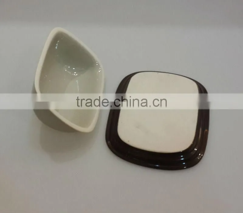 Factory direct wholesale ceramic dip snack butter dish