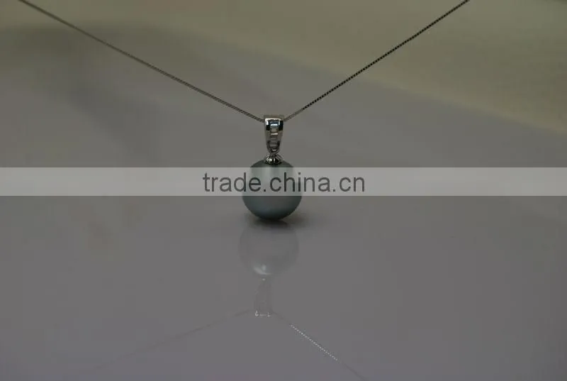 17'' 10-11mm tahitian peacock blue pearl necklace