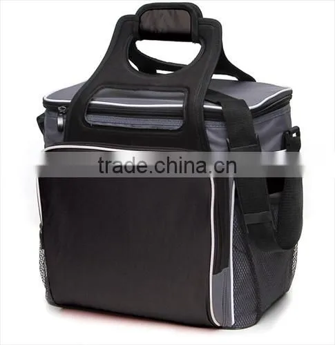 High quality large insulated picnic lunch cooler bag with EVA handle, travel insulated cooler bag