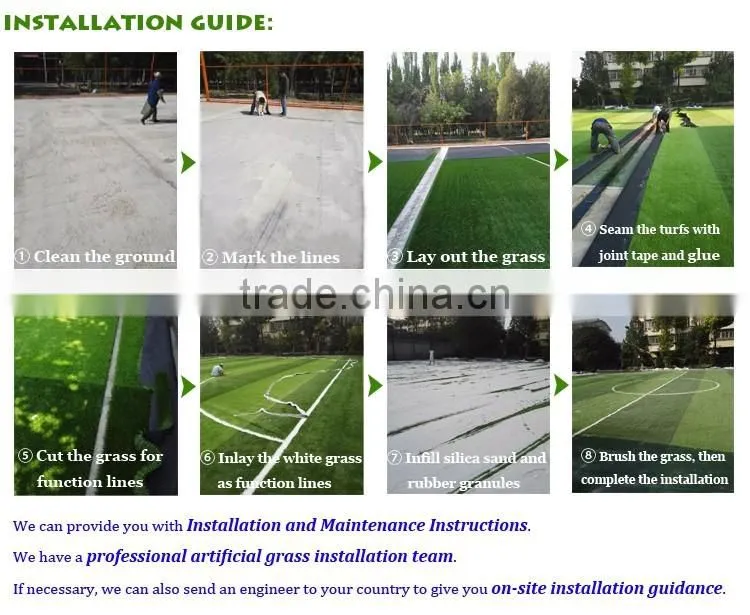 50mm bi-color high quality artificial football lawn