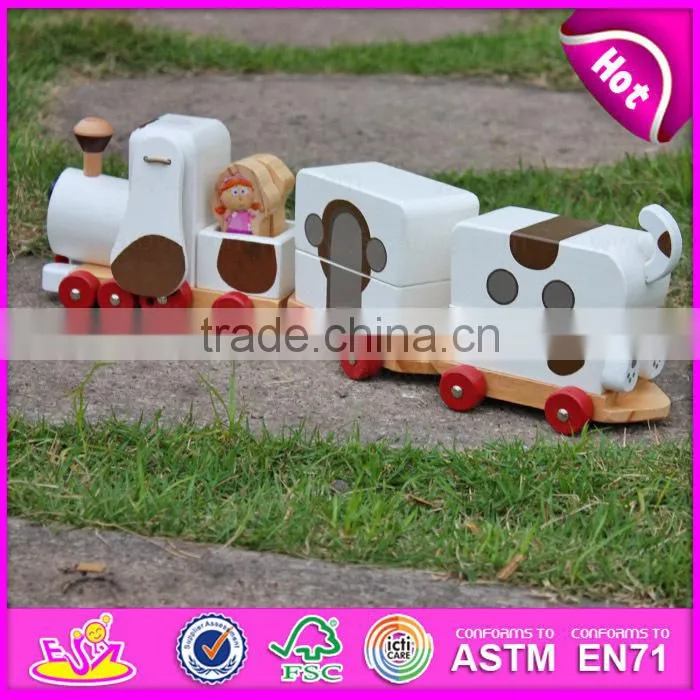 2015 High quality creative Dragging dog wooden toys,Cheap kids toys pull line toy,Lovely dog design pull and push toy W05B090