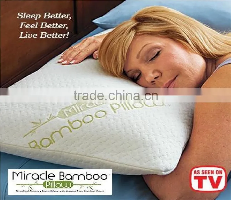 Bamboo Covered Memory Foam Pillow, Queen