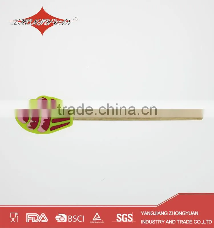 Promotion Christmas gift silicone spatula with wood handle