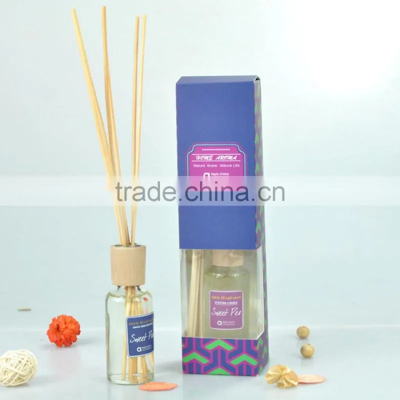 fragrance oil air freshener reed diffuser with wooden cap