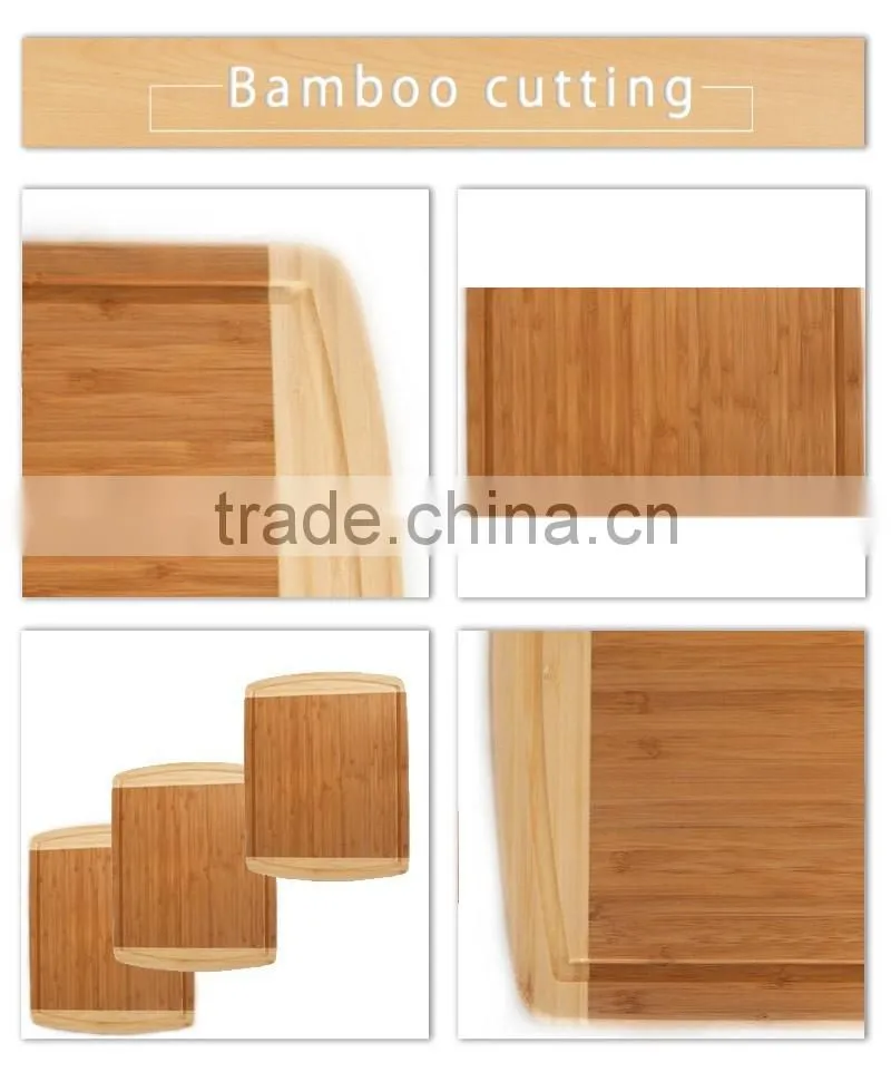 AONONG MOSO Bamboo Radian Corner Shape Cutting Board Kitchen Active Antibacterial Butcher Block