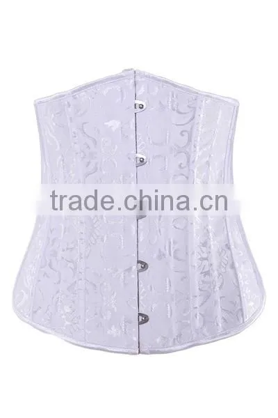 Jacquard Designs Black red white Underbust 24 Steel Boned Corset plus size wholesale
