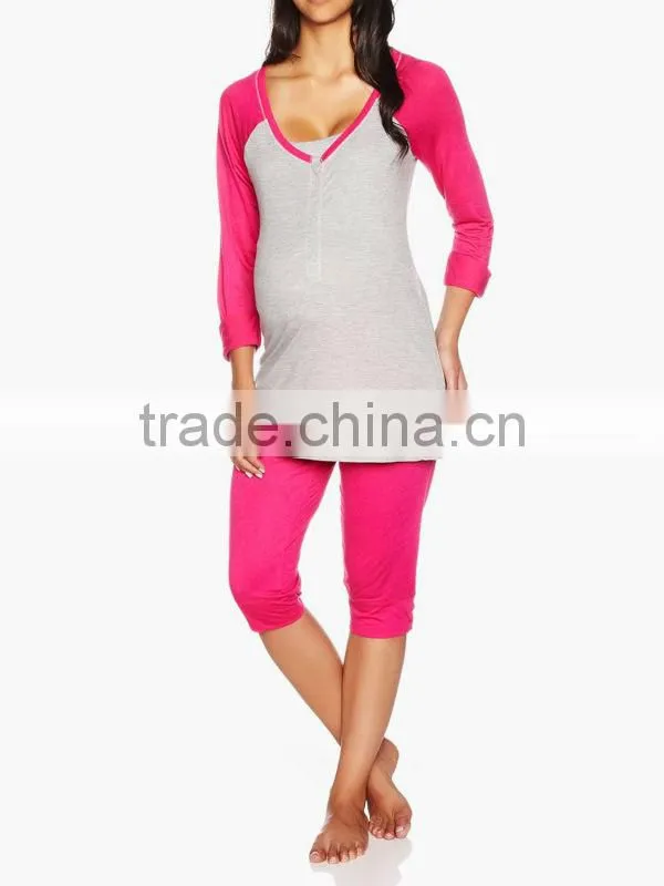 Maternity sexy long gown ladies lingerie sleeping wear