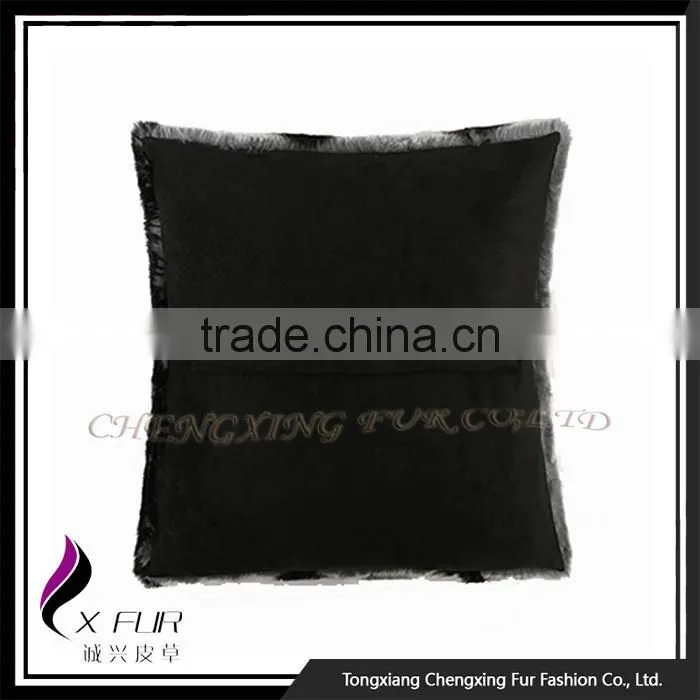 CX-D-103 Excellent Decorative Rex Rabbit Fur Cushion Covers