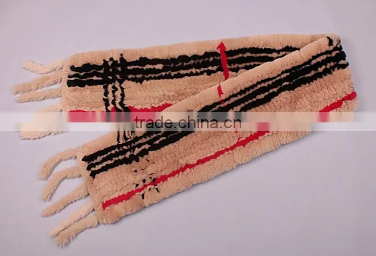 2016 Knitted Rabbit Scarves warm scarf Women Fur Scarf