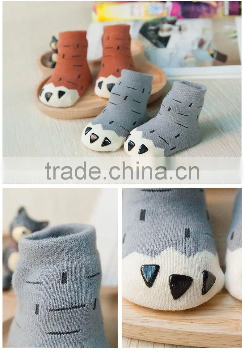 New winter children thick warm cotton terry socks young baby boys and baby girls floor tube socks